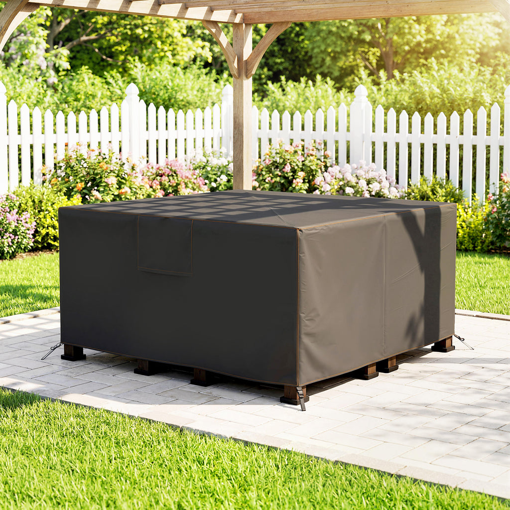 Patio Furniture Cover, Waterproof 420D Heavy Duty Outdoor Furniture Cover with Air Vents, 55.1" x 55.1" x 28.1", Black