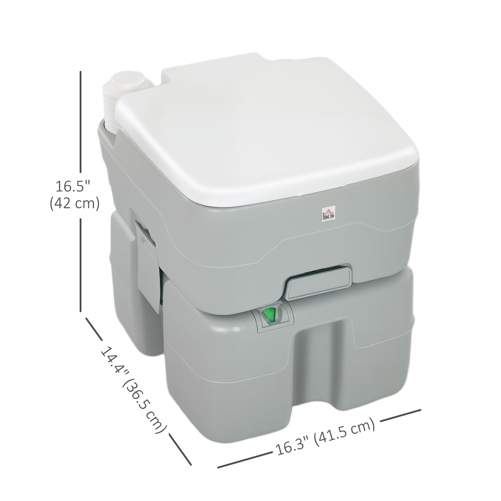 Outdoor Portable Travel Toilet Flushable Tank with Level Indicator  3 Way Pistol for Camping Boating Roadtripping 5.3 Gallon (20L)