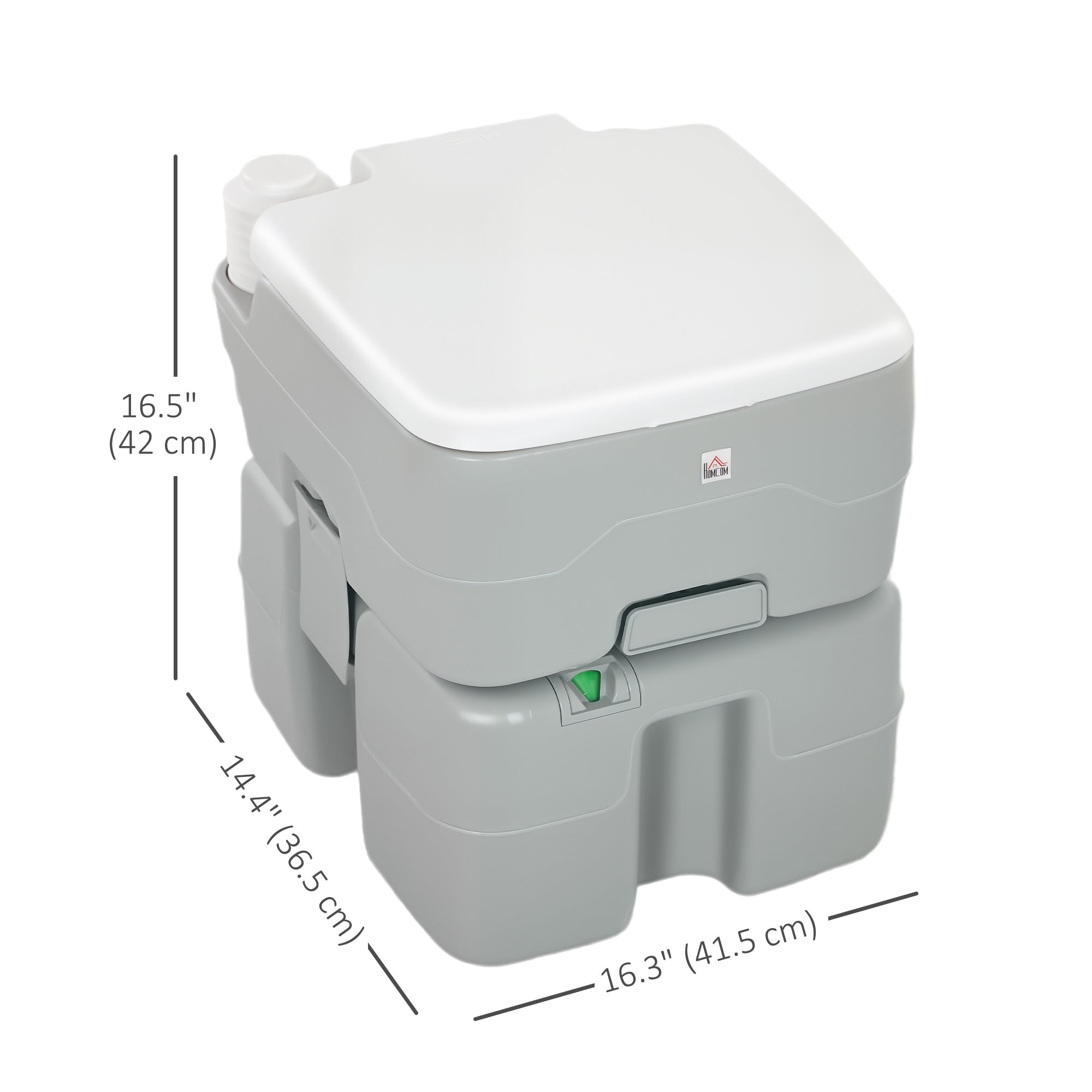 Outdoor Portable Travel Toilet Flushable Tank with Level Indicator  3 Way Pistol for Camping Boating Roadtripping 5.3 Gallon (20L)