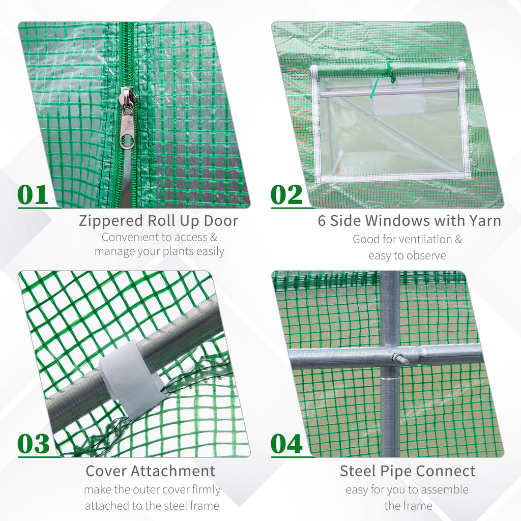 Outdoor Greenhouse Walk-In Greenhouse Portable Greenhouse Canada Garden Plant Flower Seed Greenhouse W/ Premium Steel Frame