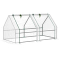 6' x 3' x 3' Portable Tunnel Greenhouse Outdoor Garden Mini with Large Zipper Doors & Water/UV PE Cover White