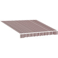 9' x 8' Outdoor Sunshade Canopy Awning Cover, Retractable Awning Fabric Replacement, UV Protection, Red and White