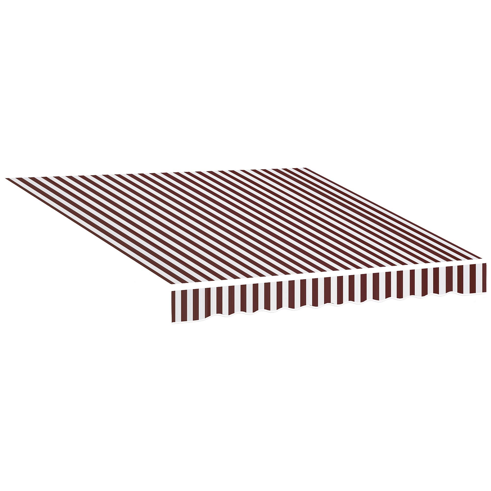 9' x 8' Outdoor Sunshade Canopy Awning Cover, Retractable Awning Fabric Replacement, UV Protection, Red and White