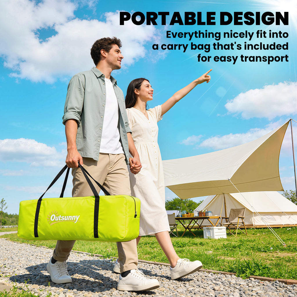 Camping Tent for 6 with 2 Bedroom, Waterproof Rainfly and Carry Bag for Fishing Hiking Festival, Green