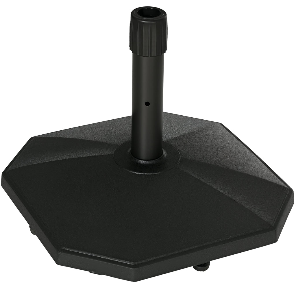 48lbs Concrete Square Patio Umbrella Base Weight, Outdoor Umbrella Stand Holder for Lawn, Deck, Backyard, Garden, Black