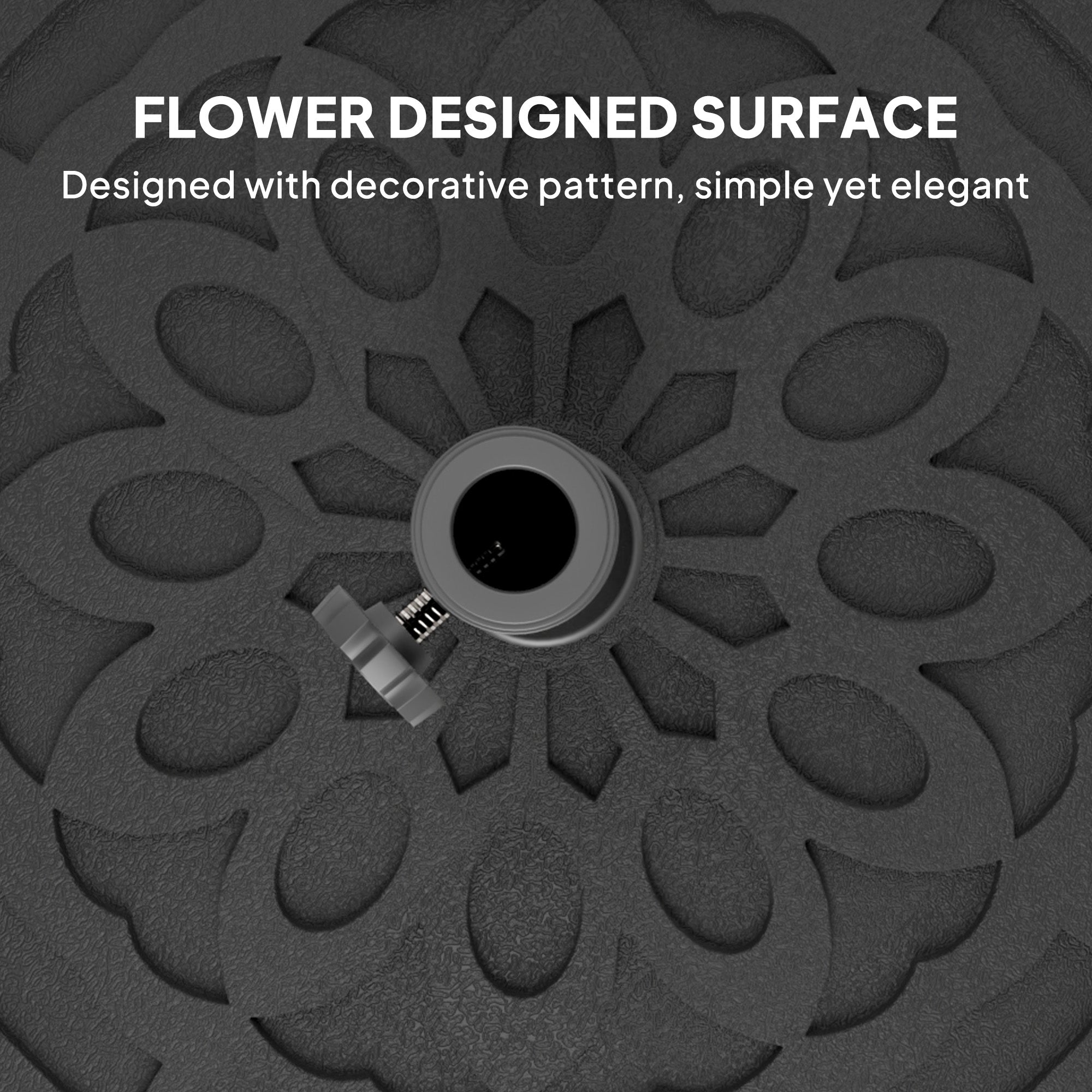 46lbs Resin Round Patio Umbrella Base with Wheels, Umbrella Stand Base, Heavy Duty Patio Umbrella Holder, Black
