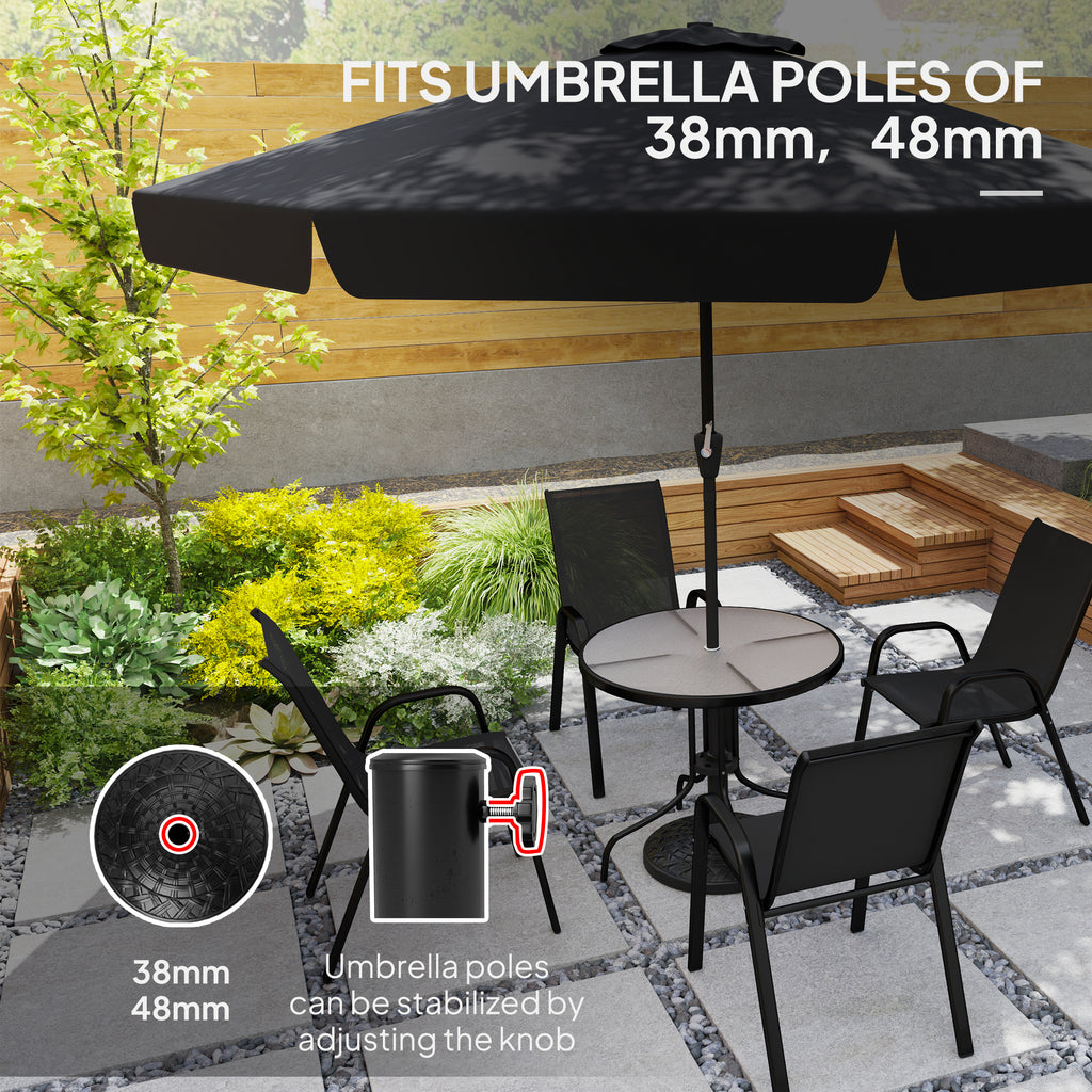 Patio Umbrella Base, 26 lbs Concrete Heavy Duty Umbrella Stand, Round Patio Umbrella Holder, Î¦18.7" x 12.6" H Black