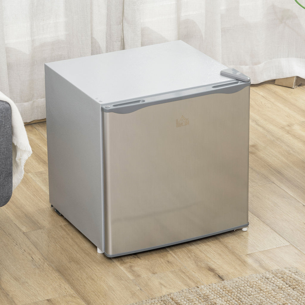 1.1 Cu. Ft. Mini Freezer, Compact Upright Freezer with Reversible Door, Removable Shelf, Adjustable Temperature, Grey
